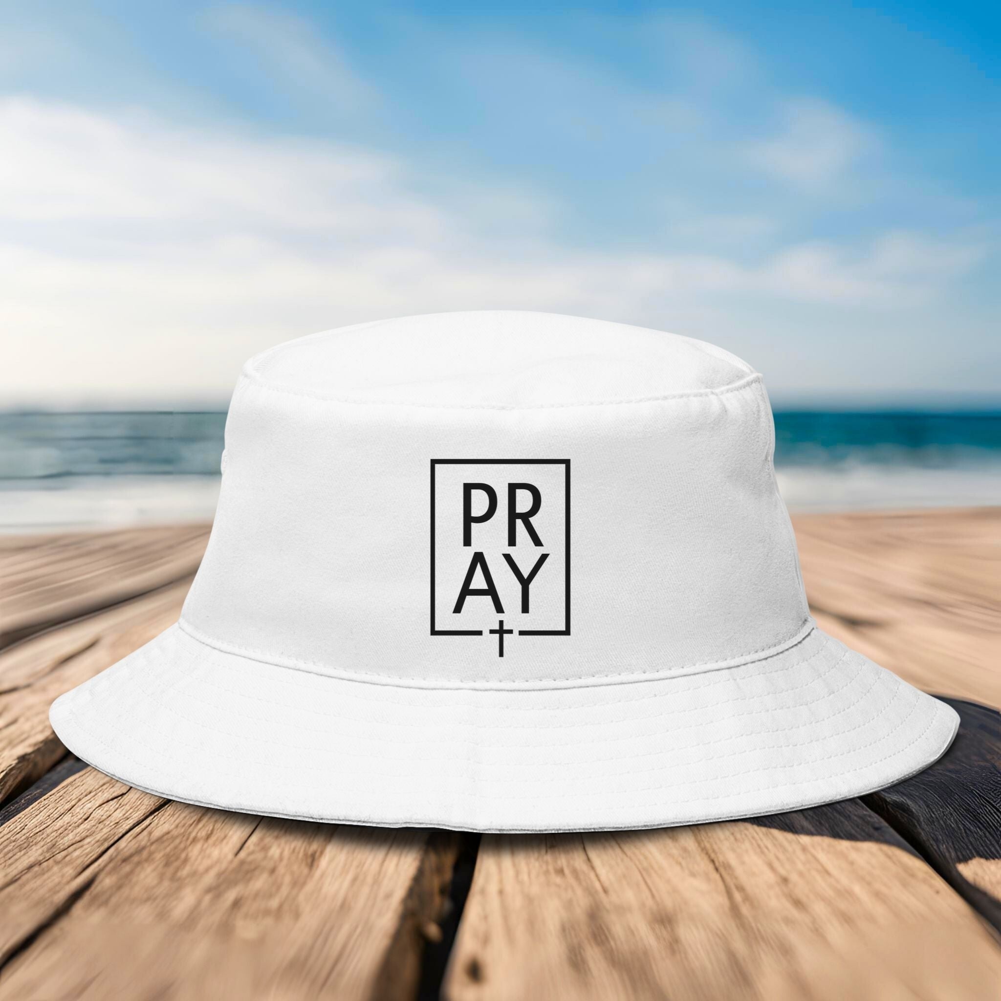 Pray + Cross Bucket Hat