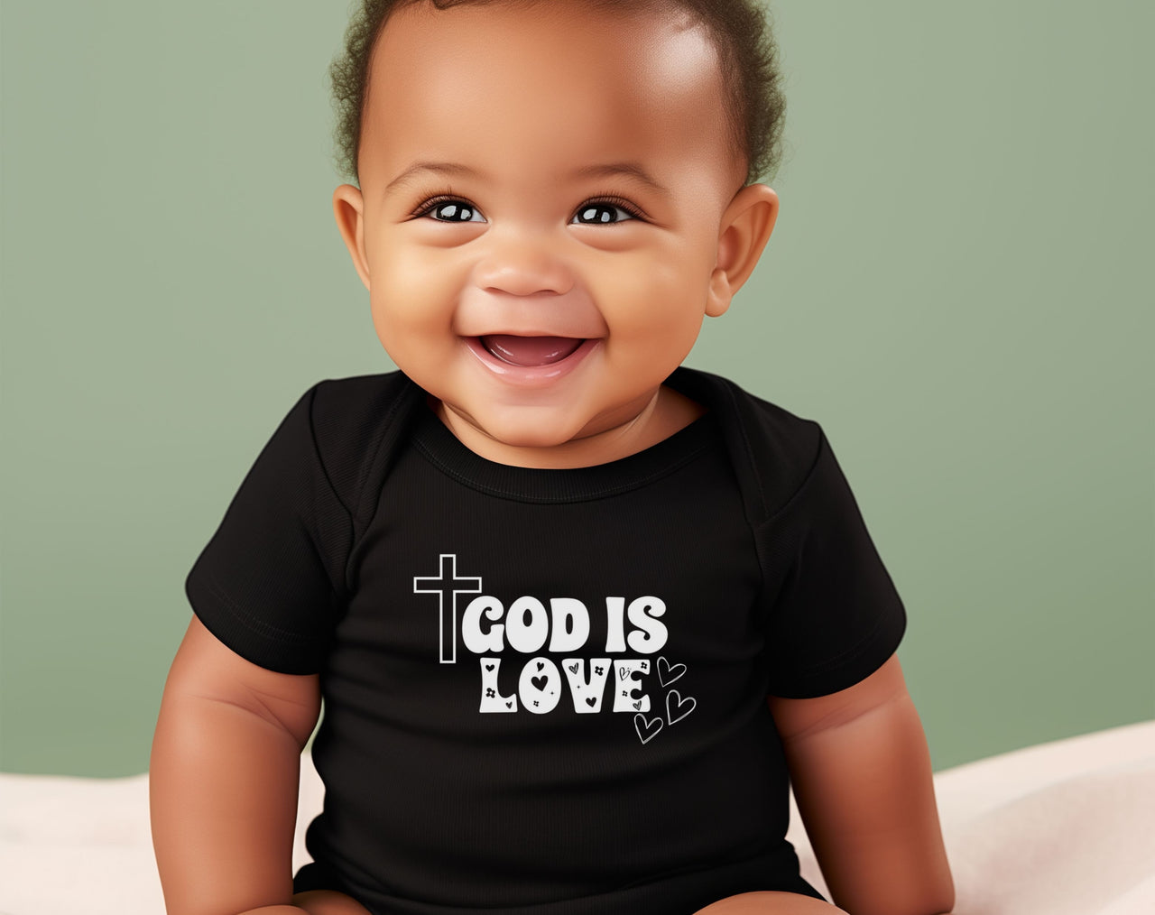 God is Love Onesie, Faith Based Infant Jersey - My Faith My Father