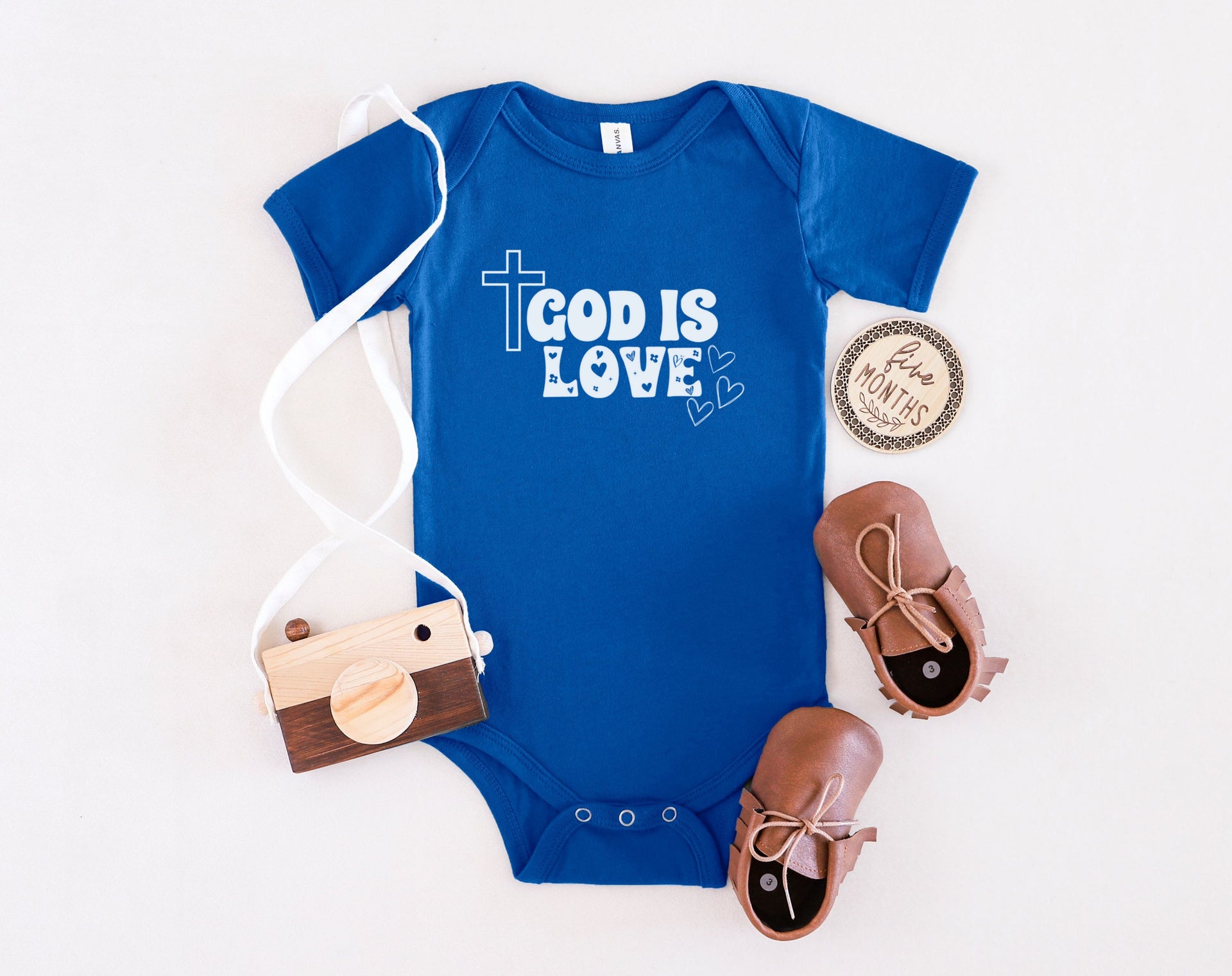 God is Love Onesie, Faith Based Infant Jersey - My Faith My Father