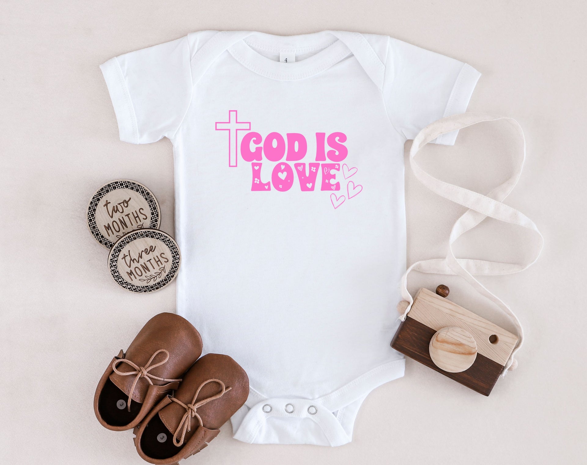 God is Love Onesie, Faith Based Infant Jersey - My Faith My Father