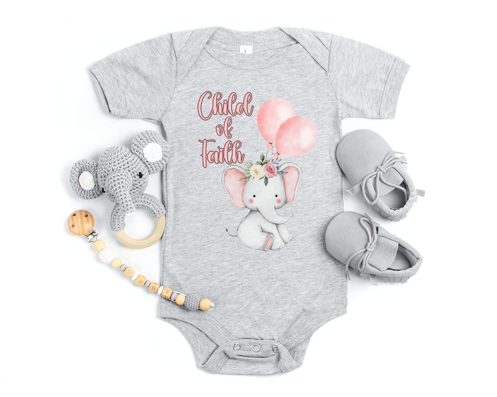 Child of Faith Infant Onesie, Cute Infant Onesie, Newborn Gift, Baby Shower Outfit, - My Faith My Father