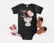 Child of Faith Infant Onesie, Cute Infant Onesie, Newborn Gift, Baby Shower Outfit, - My Faith My Father