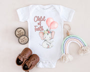 Child of Faith Infant Onesie, Cute Infant Onesie, Newborn Gift, Baby Shower Outfit, - My Faith My Father