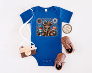 July 4th Cow Festive Onesie - My Faith My Father