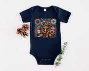 July 4th Cow Festive Onesie - My Faith My Father