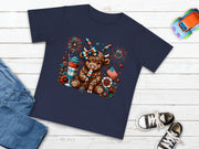 July 4th Cow Baby Short Sleeve T-Shirt - My Faith My Father