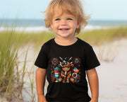 July 4th Cow Toddler T-Shirt - My Faith My Father