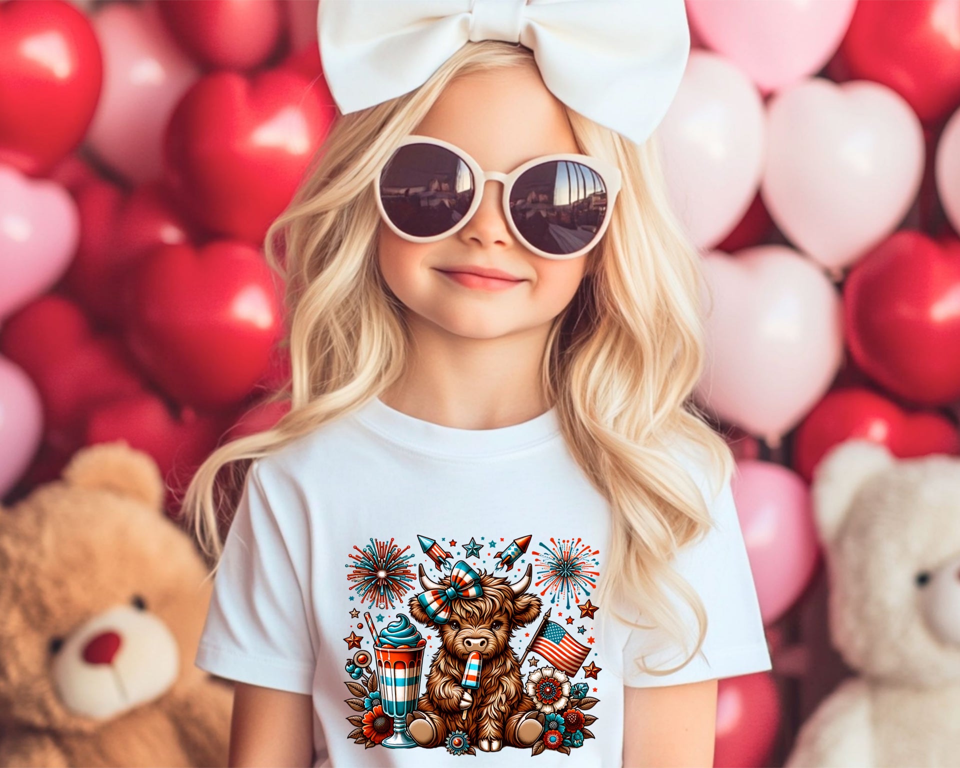 July 4th Cow Toddler T-Shirt - My Faith My Father