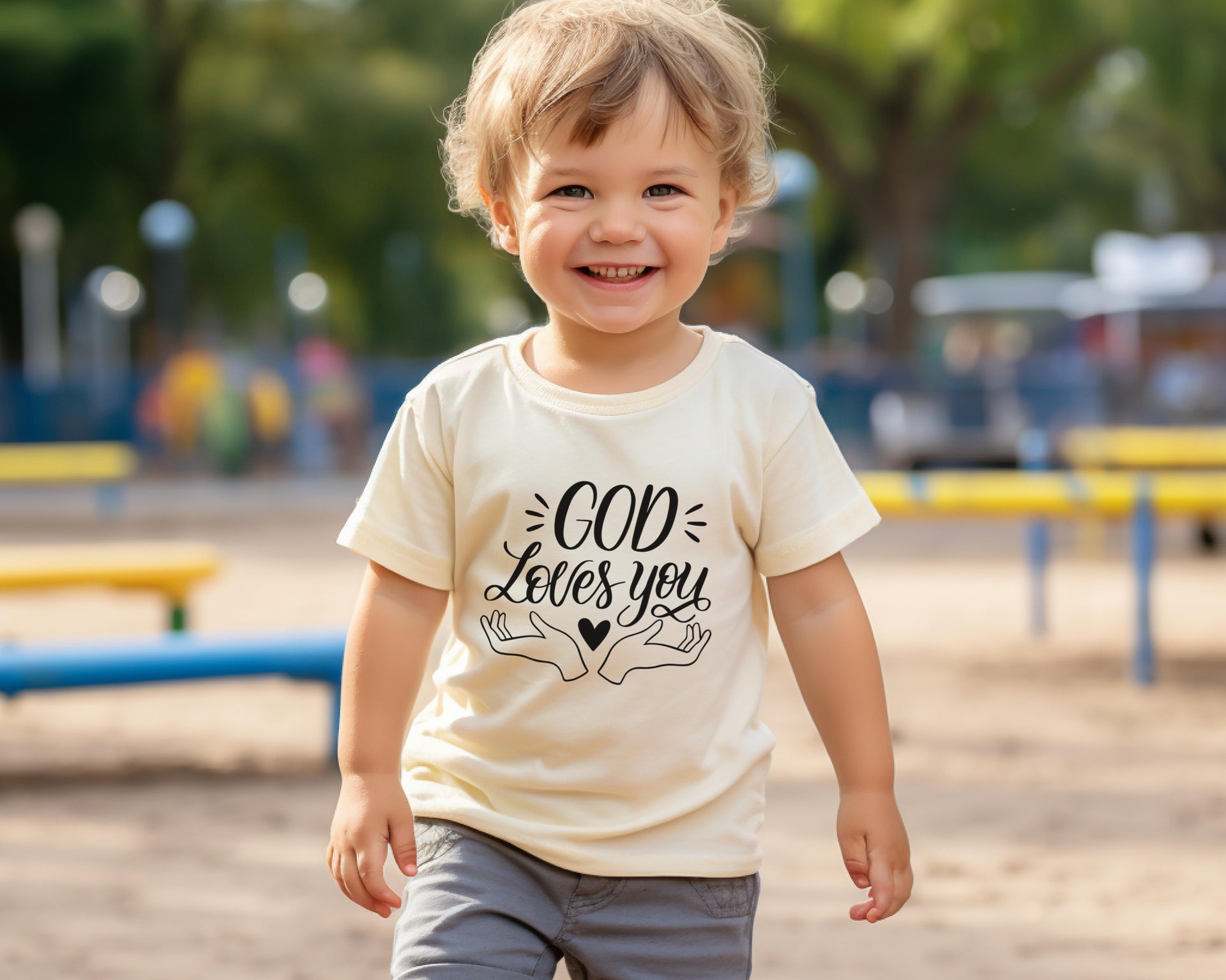 God Loves You Toddler T-Shirt - My Faith My Father