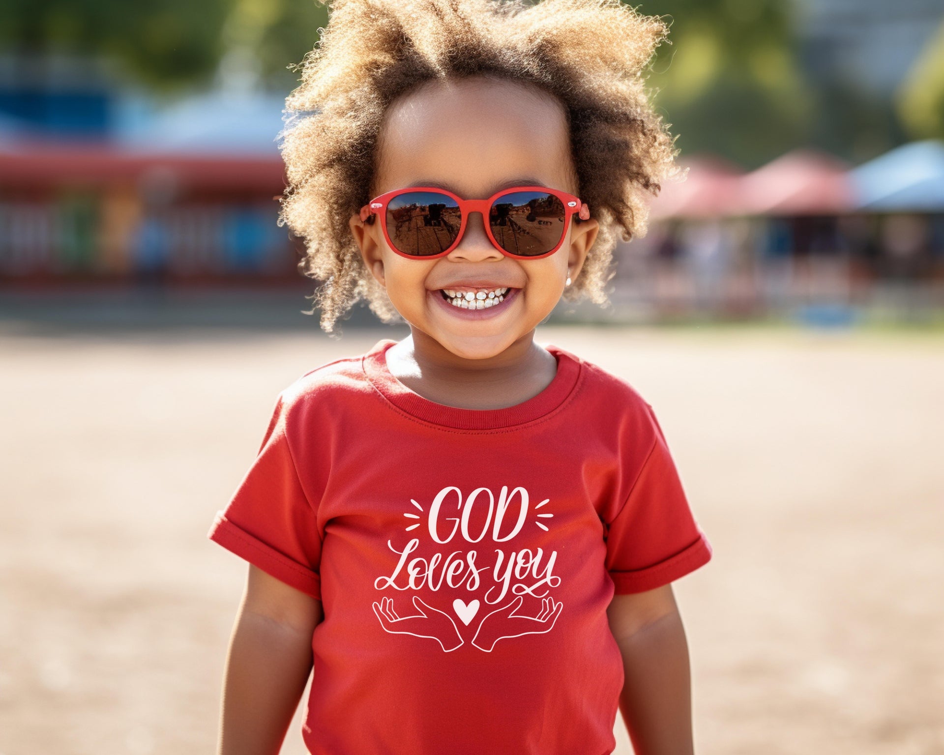 God Loves You Toddler T-Shirt - My Faith My Father