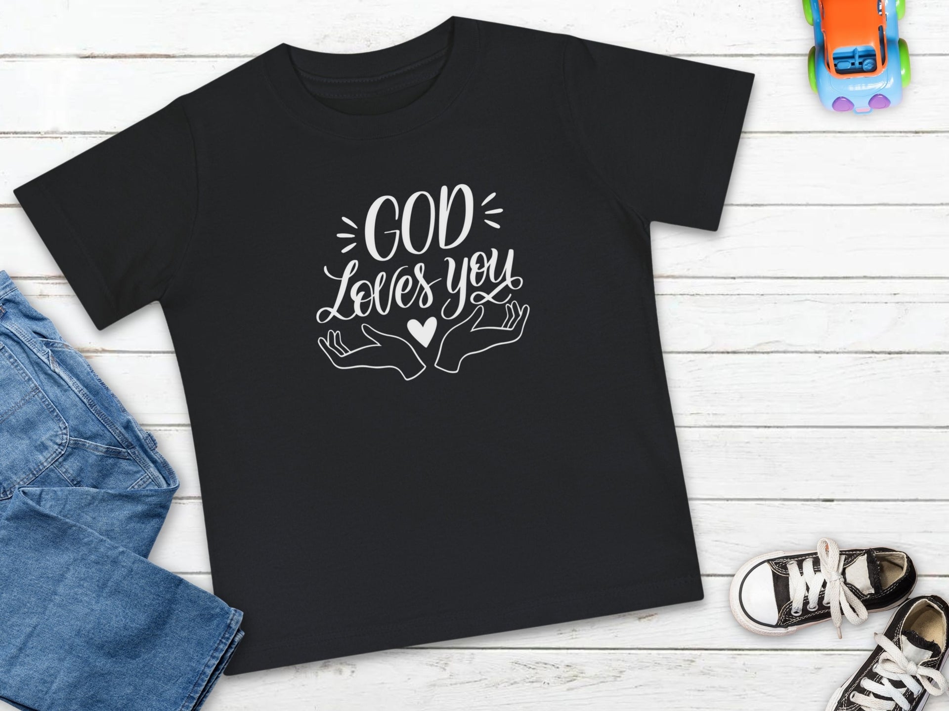 God Loves You Baby T-Shirt - My Faith My Father