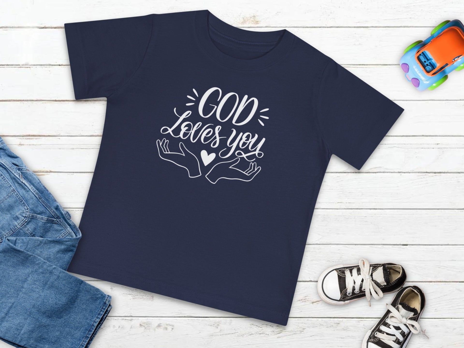 God Loves You Baby T-Shirt - My Faith My Father