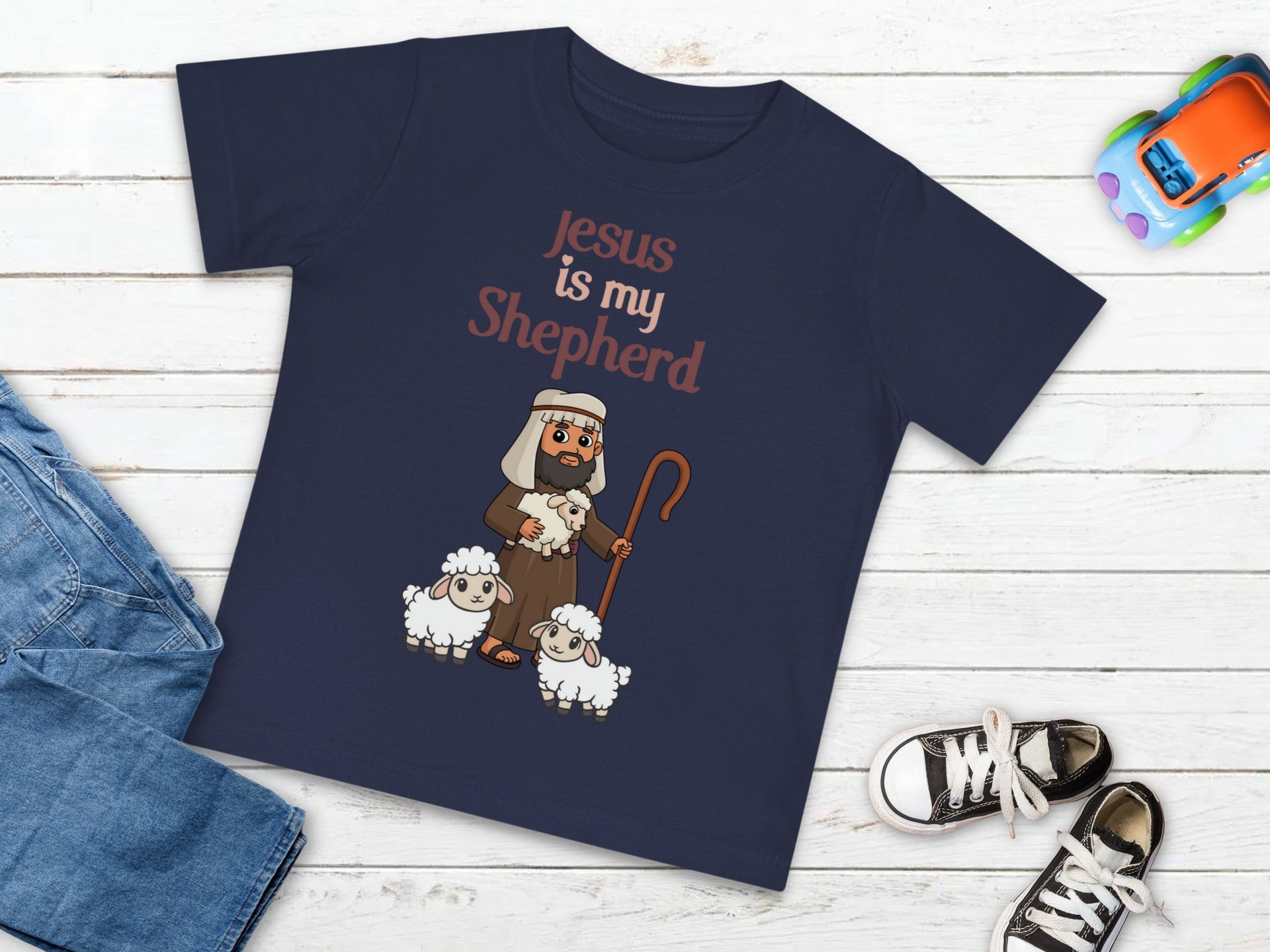 Jesus is My Shepherd Baby T-Shirt, Jesus is my Shepherd, Newborn Gift, Faith-Based Apparel, Toddler Christian Tees, Easter Outfit, Baby Shower Present - My Faith My Father