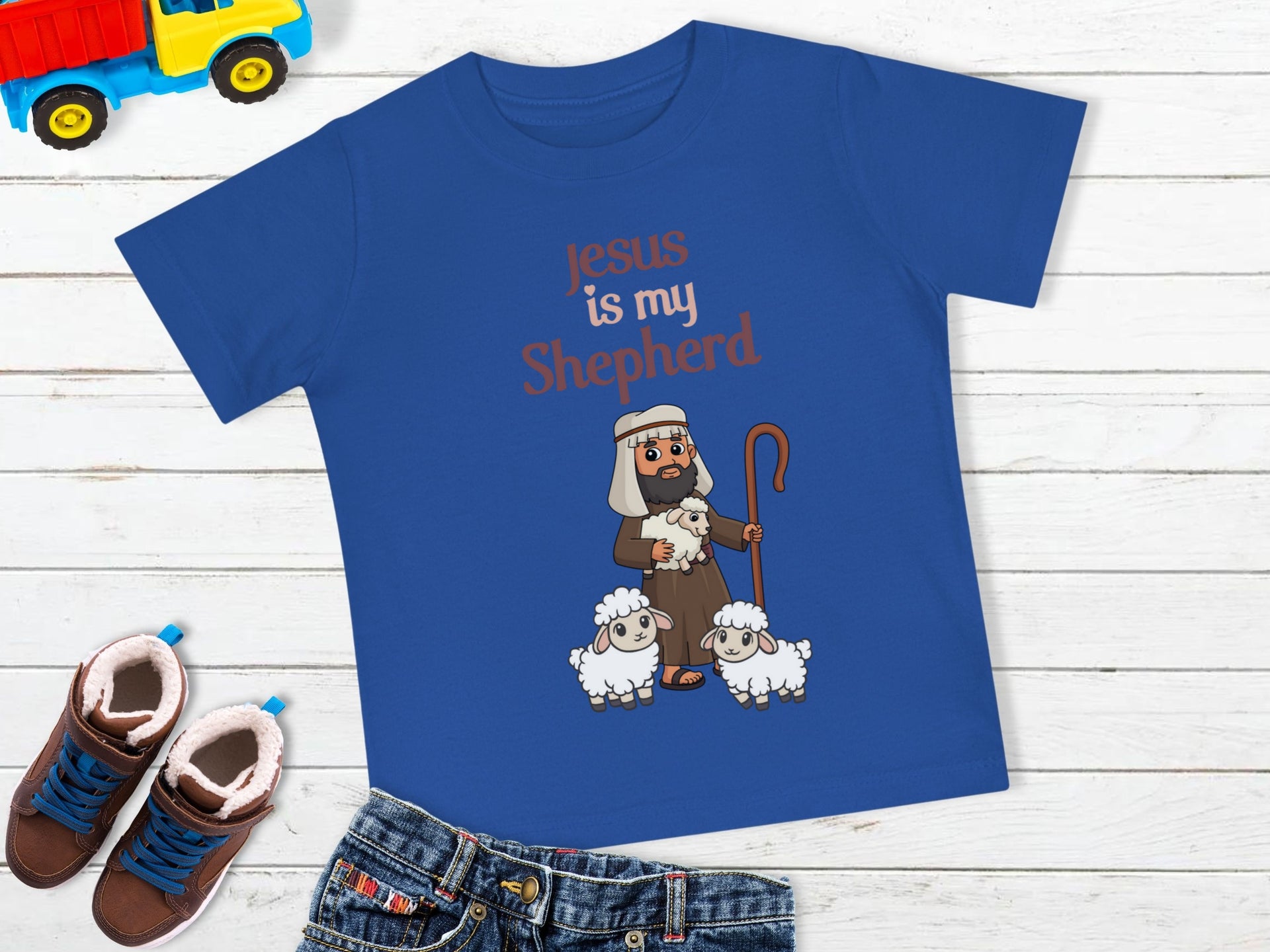 Jesus is My Shepherd Baby T-Shirt, Jesus is my Shepherd, Newborn Gift, Faith-Based Apparel, Toddler Christian Tees, Easter Outfit, Baby Shower Present - My Faith My Father