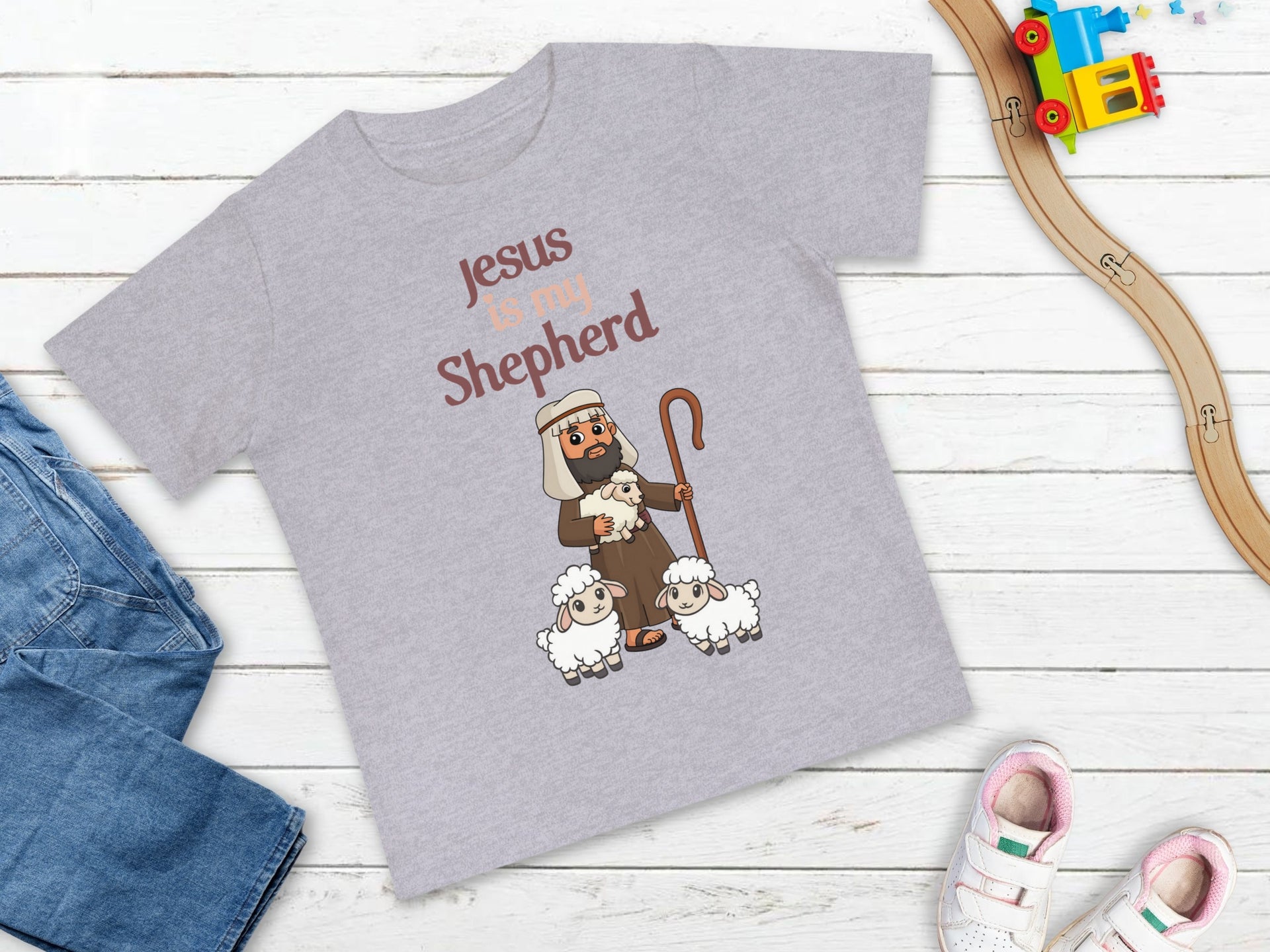 Jesus is My Shepherd Baby T-Shirt, Jesus is my Shepherd, Newborn Gift, Faith-Based Apparel, Toddler Christian Tees, Easter Outfit, Baby Shower Present - My Faith My Father
