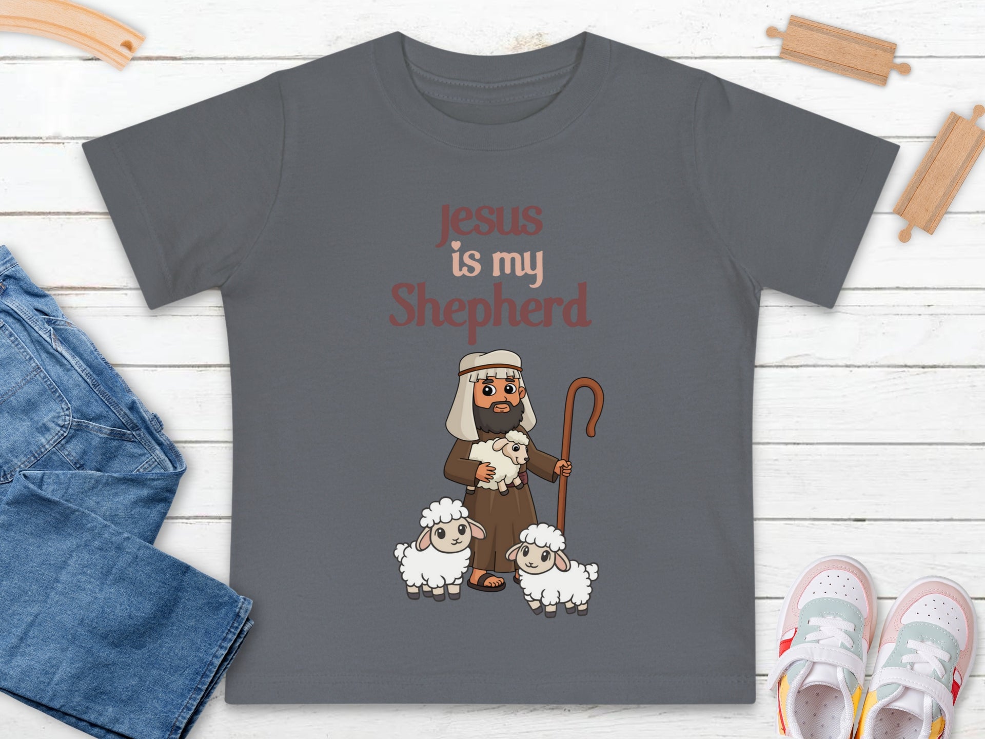 Jesus is My Shepherd Baby T-Shirt, Jesus is my Shepherd, Newborn Gift, Faith-Based Apparel, Toddler Christian Tees, Easter Outfit, Baby Shower Present - My Faith My Father
