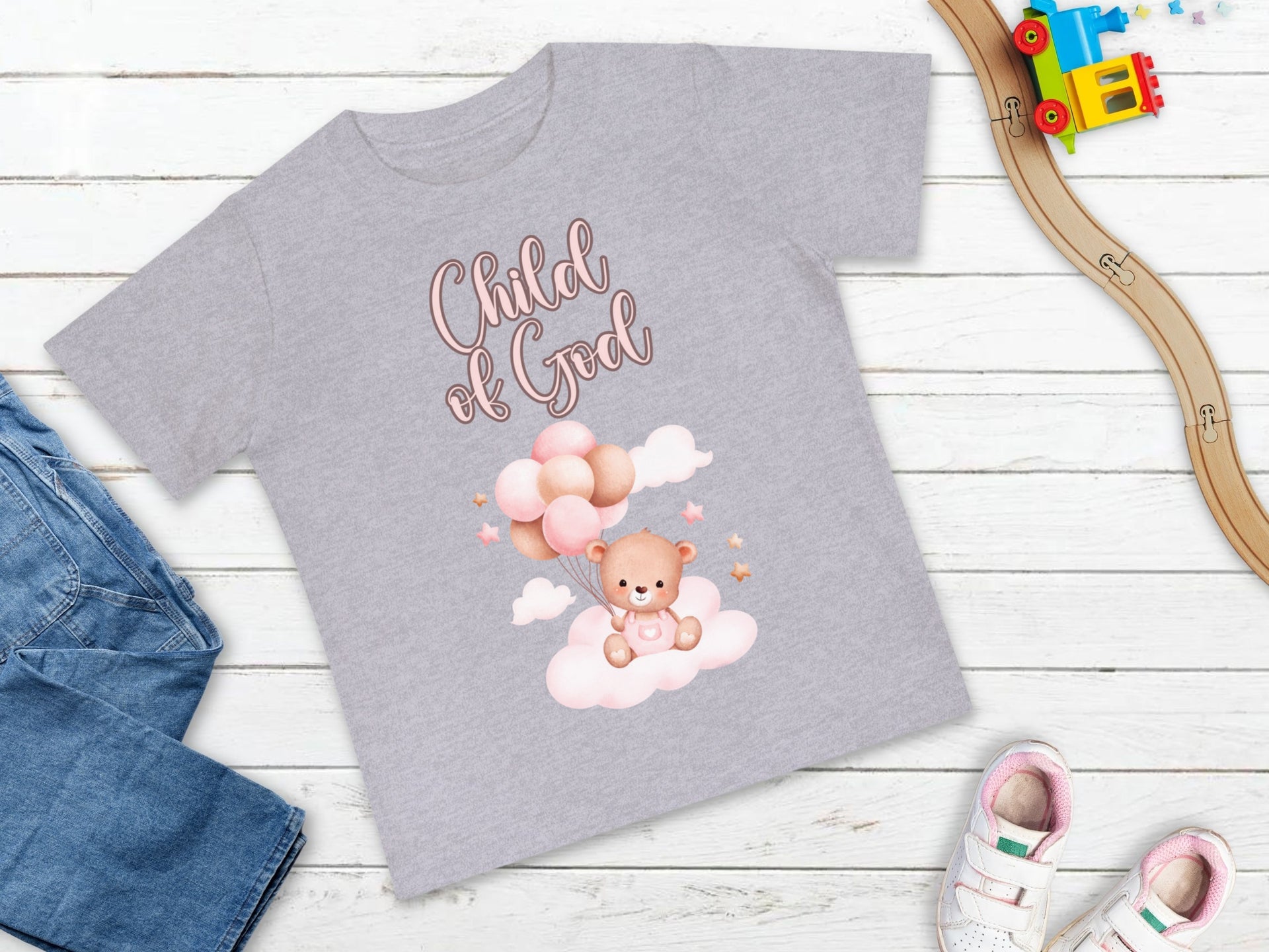 Child of God Short Sleeve Baby T-Shirt, Christian Shirt, Baby Shower Gift, Infant Faith Apparel, Nursery Decor - My Faith My Father