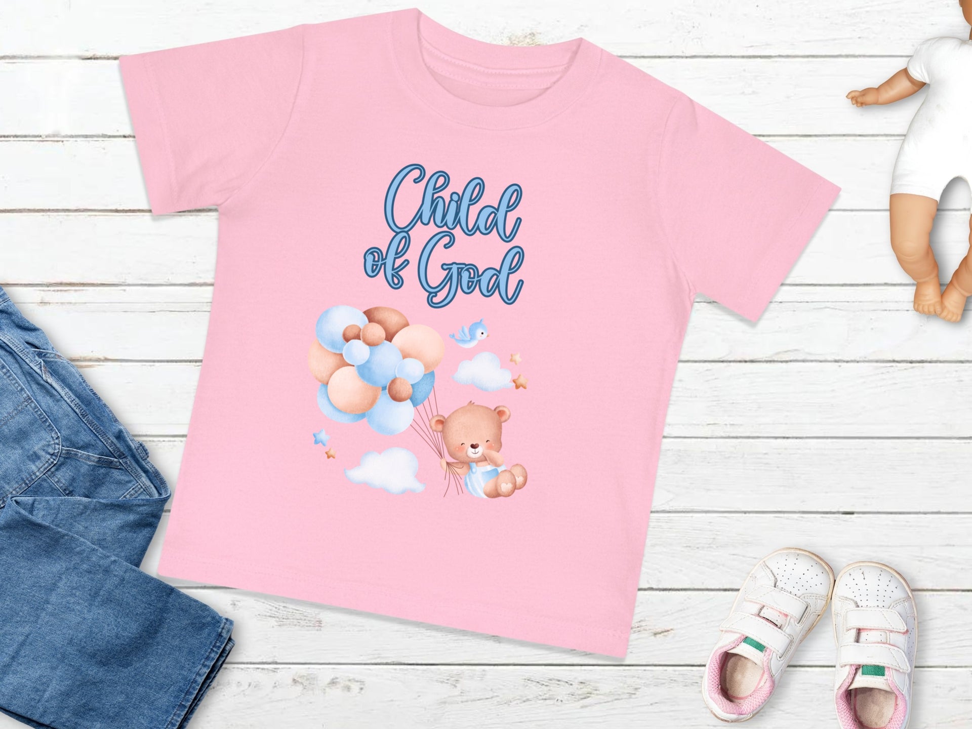 Child of God Baby T-Shirt, Faith-Based Kids Apparel, Religious Baby Gift, Cute Toddler Tee, Baby Shower Gift, Infant Short Sleeve Shirt - My Faith My Father