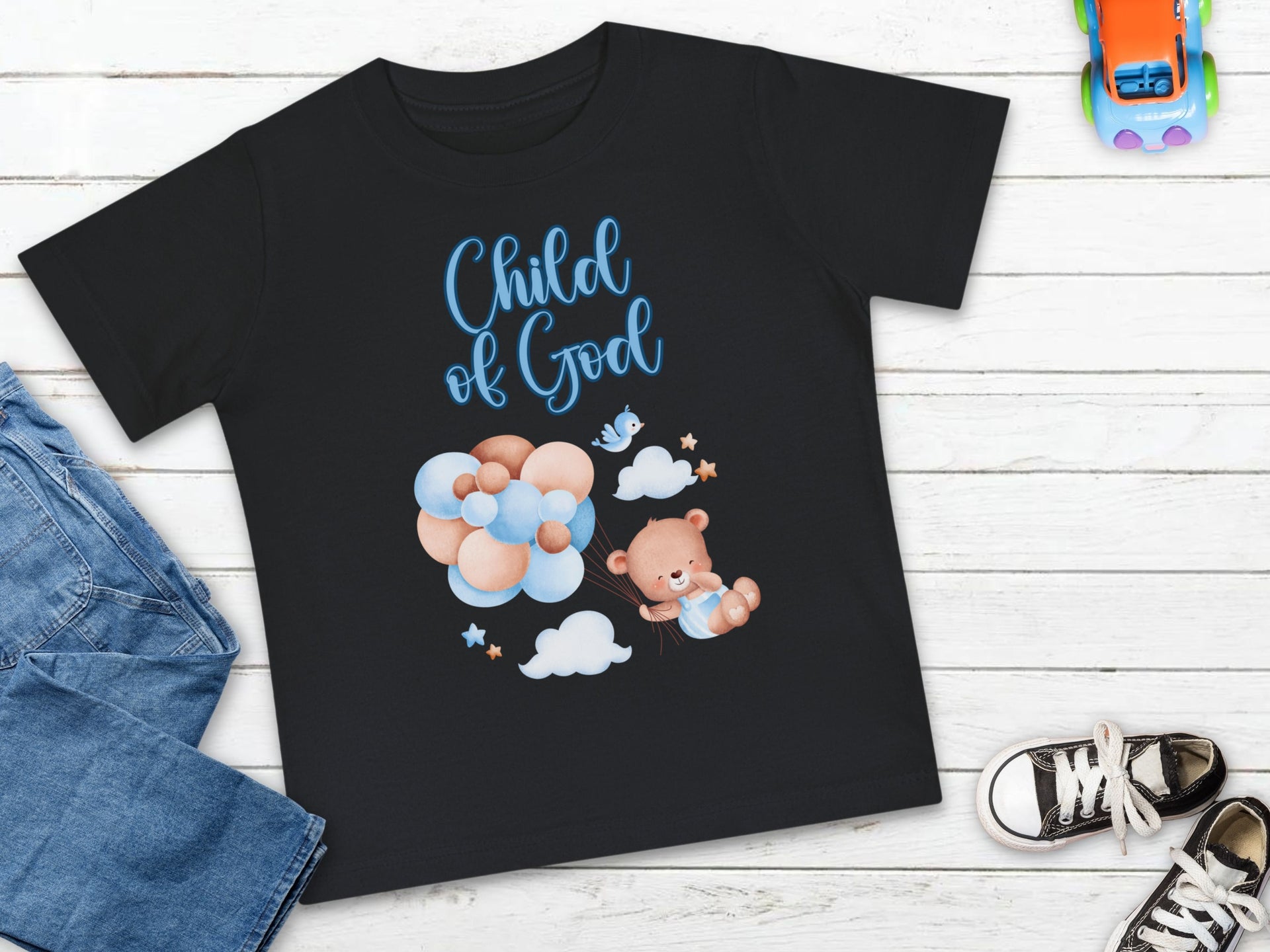 Child of God Baby T-Shirt, Faith-Based Kids Apparel, Religious Baby Gift, Cute Toddler Tee, Baby Shower Gift, Infant Short Sleeve Shirt - My Faith My Father