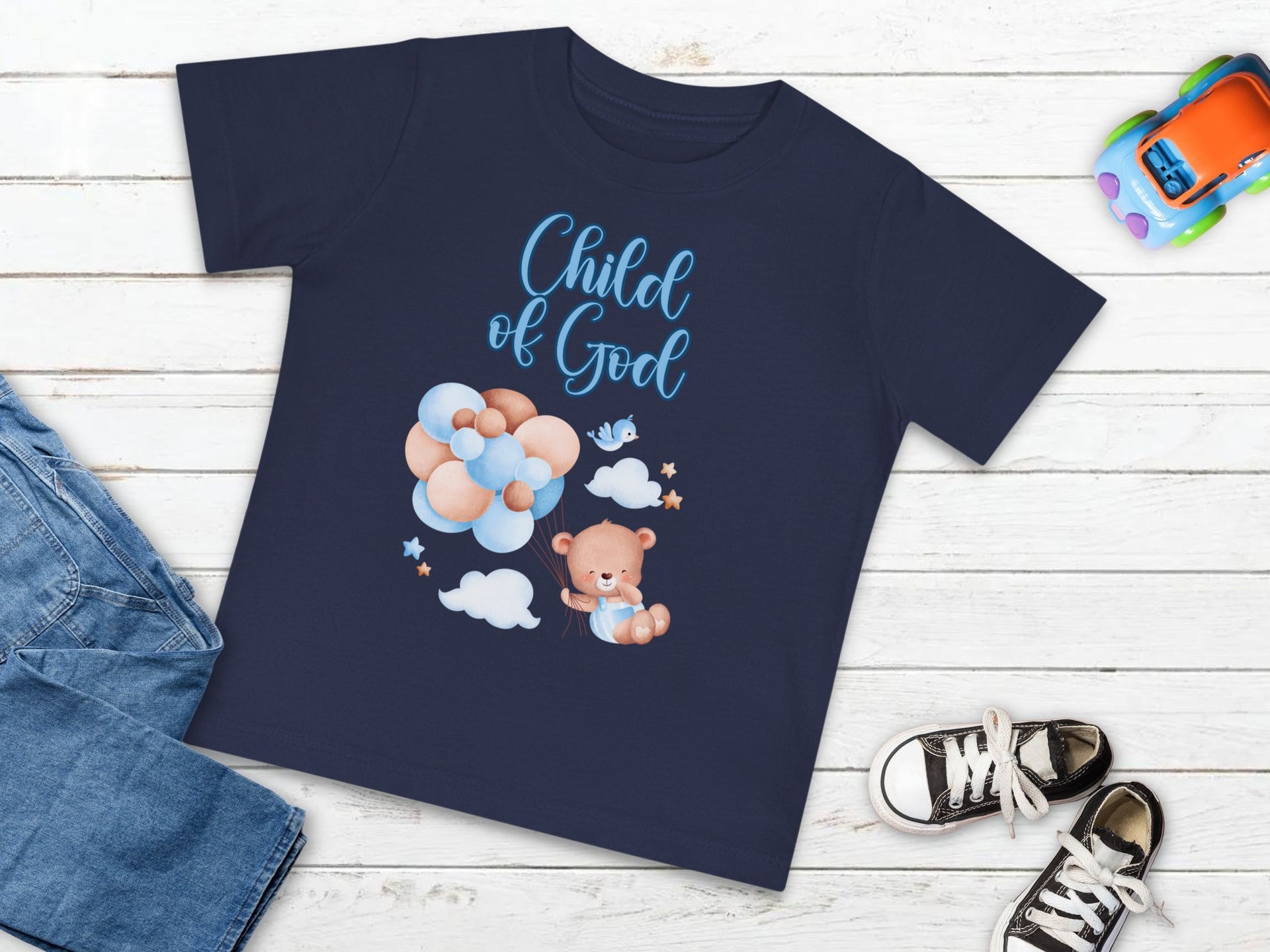 Child of God Baby T-Shirt, Faith-Based Kids Apparel, Religious Baby Gift, Cute Toddler Tee, Baby Shower Gift, Infant Short Sleeve Shirt - My Faith My Father