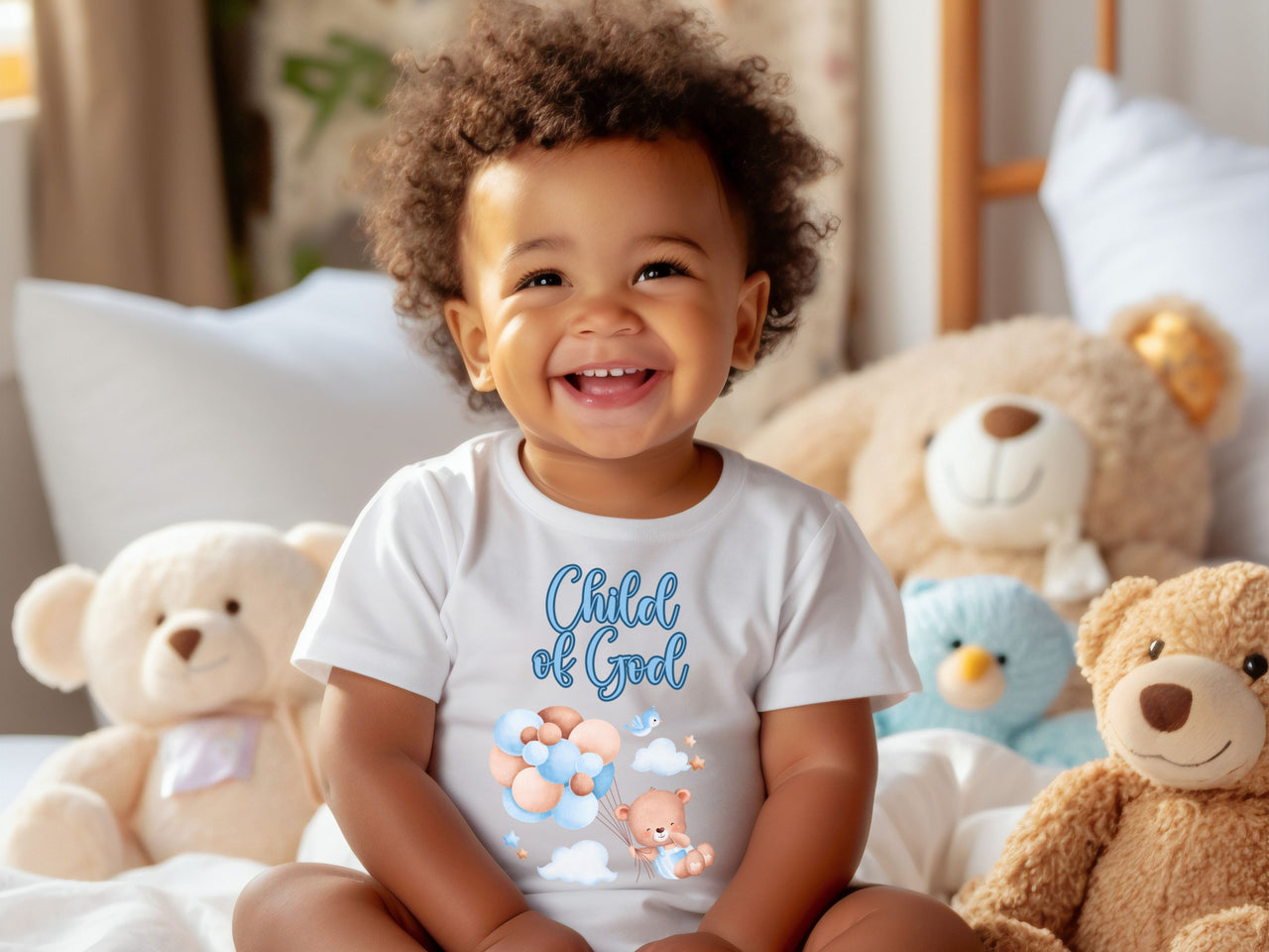 Child of God Baby T-Shirt, Faith-Based Kids Apparel, Religious Baby Gift, Cute Toddler Tee, Baby Shower Gift, Infant Short Sleeve Shirt - My Faith My Father