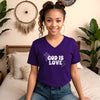 God Is Love V-Neck T-Shirt - My Faith My Father
