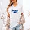 God Is Love V-Neck T-Shirt - My Faith My Father