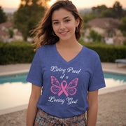 Living Proof Of A Loving God Butterfly V-Neck Unisex T-Shirt - My Faith My Father