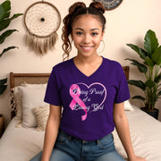 Living Proof Of A Loving God Heart Unisex V-Neck T-Shirt - My Faith My Father