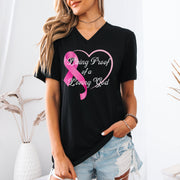 Living Proof Of A Loving God Heart Unisex V-Neck T-Shirt - My Faith My Father