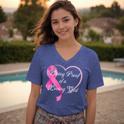 Living Proof Of A Loving God Heart Unisex V-Neck T-Shirt - My Faith My Father