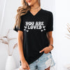 You Are Loved V-Neck T-Shirt - My Faith My Father