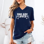 You Are Loved V-Neck T-Shirt - My Faith My Father