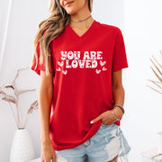 You Are Loved V-Neck T-Shirt - My Faith My Father