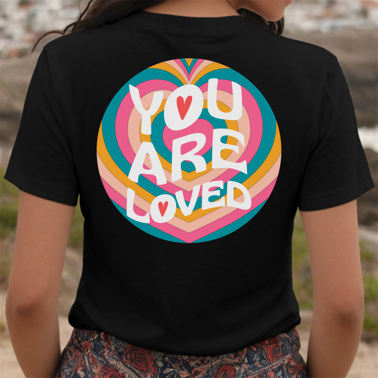 You Are Loved Retro Unisex V-Neck Tee - My Faith My Father