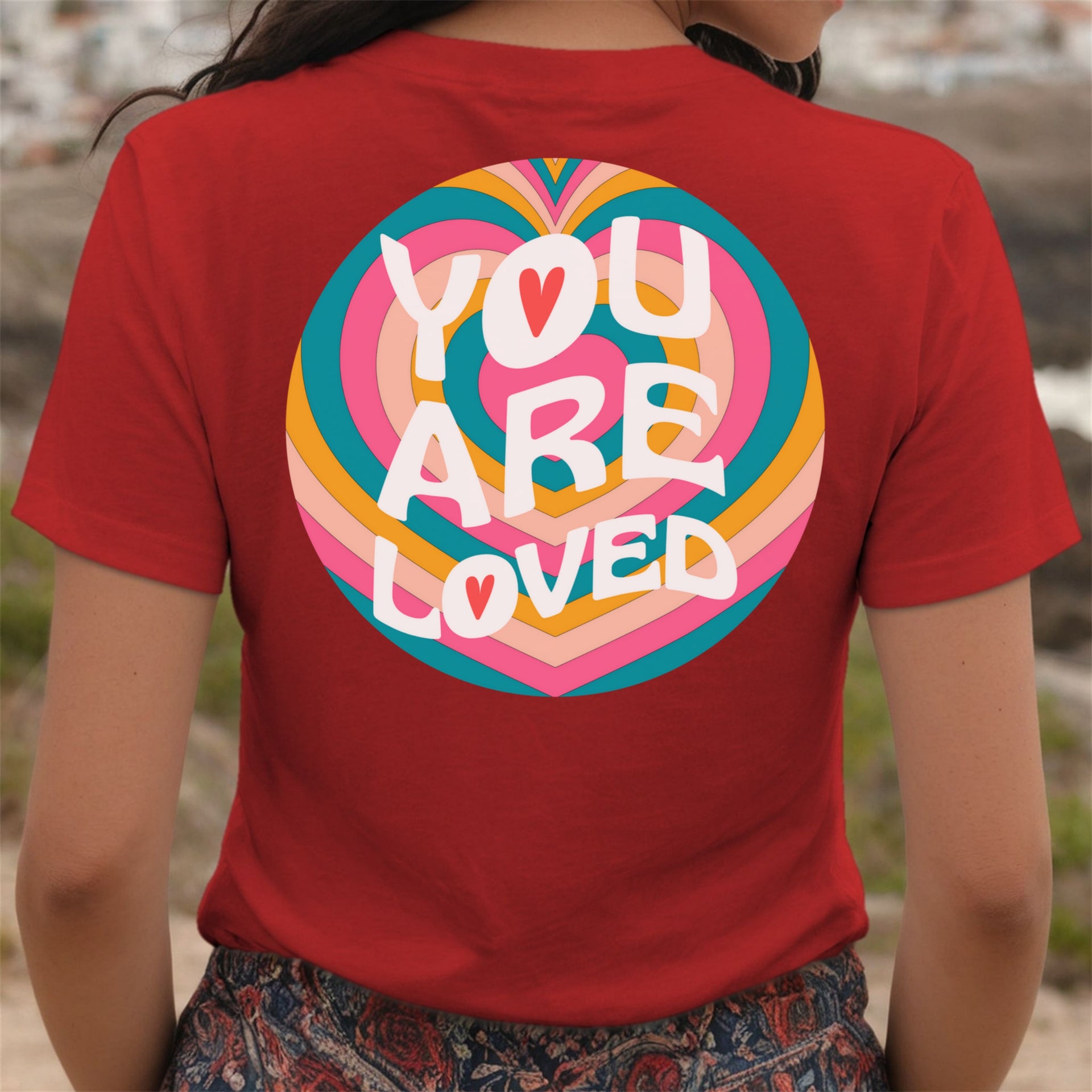 You Are Loved Retro Unisex V-Neck Tee - My Faith My Father