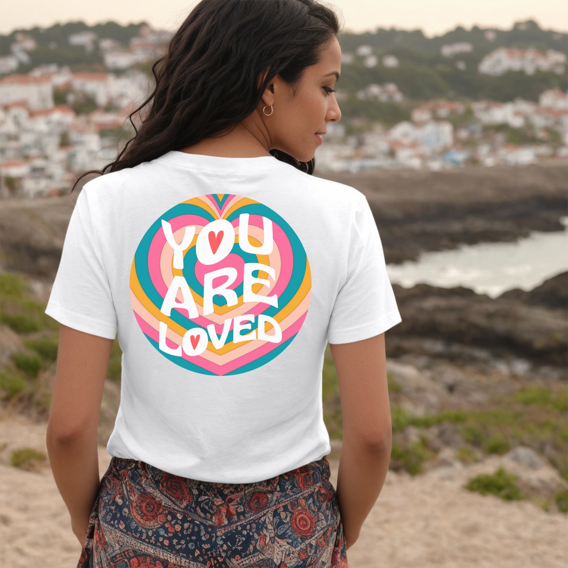 You Are Loved Retro Unisex V-Neck Tee - My Faith My Father