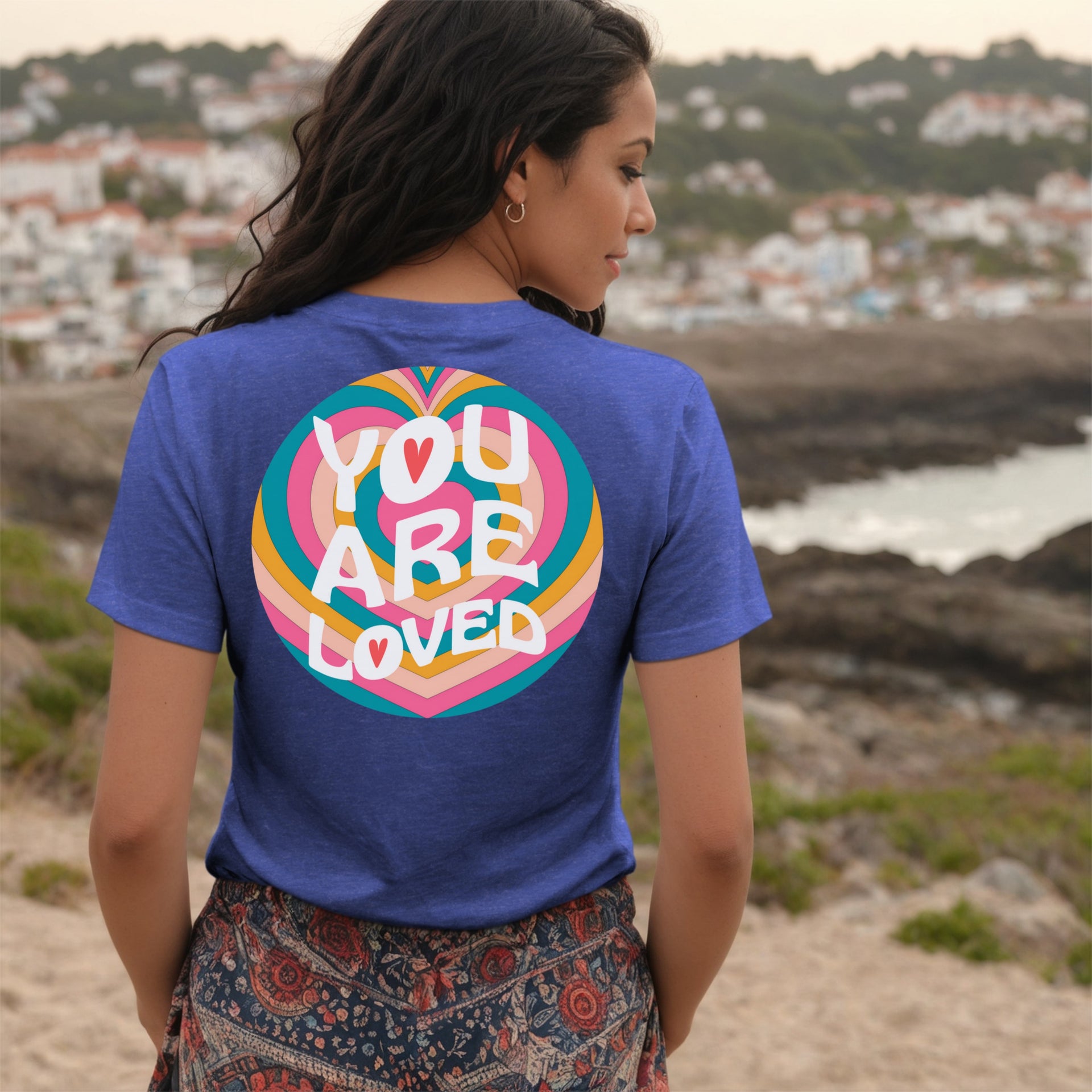 You Are Loved Retro Unisex V-Neck Tee - My Faith My Father