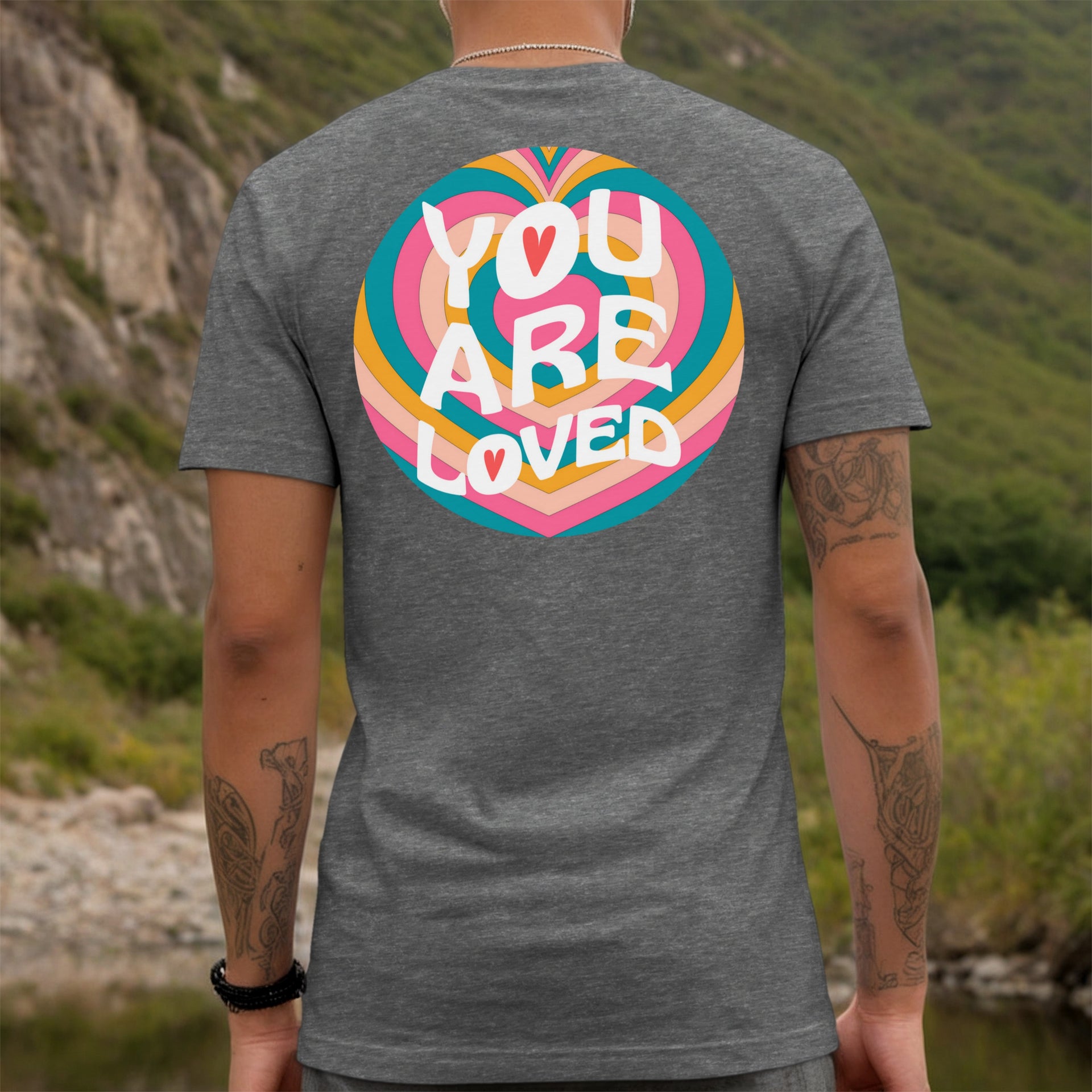 You Are Loved Retro Unisex V-Neck Tee - My Faith My Father