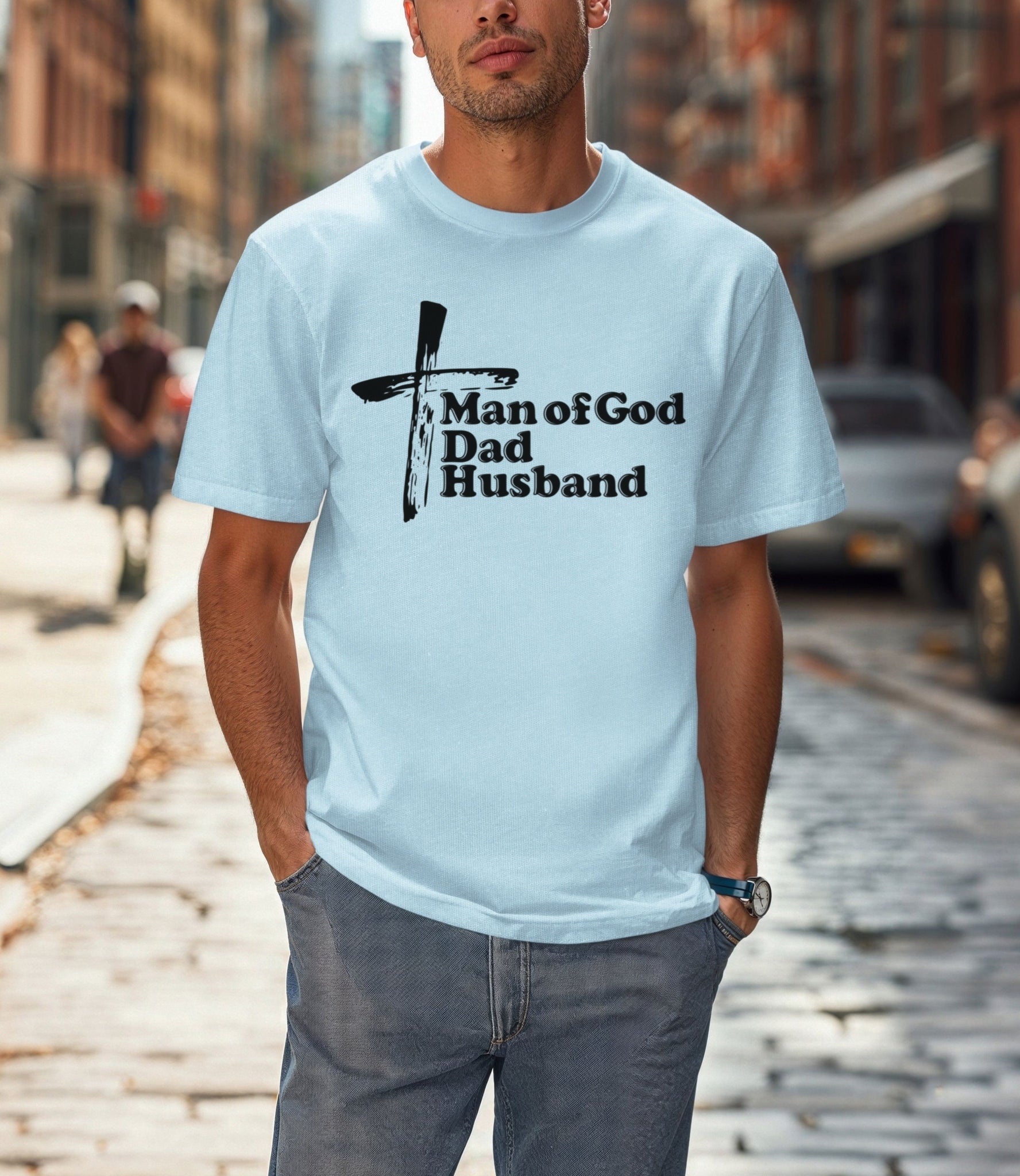 Man of God Dad Husband Unisex Relaxed Fit T-Shirt