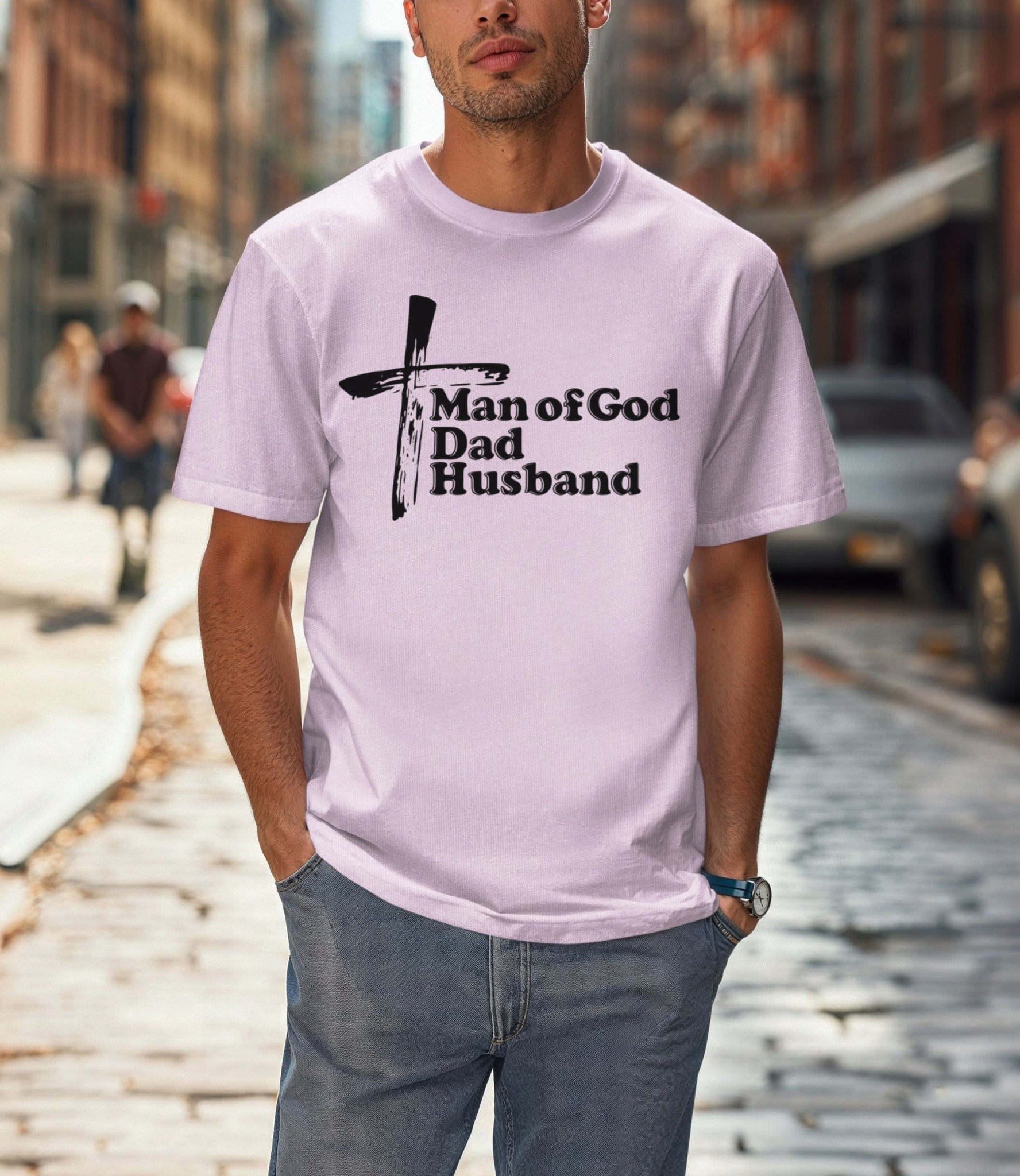 Man of God Dad Husband Unisex Relaxed Fit T-Shirt