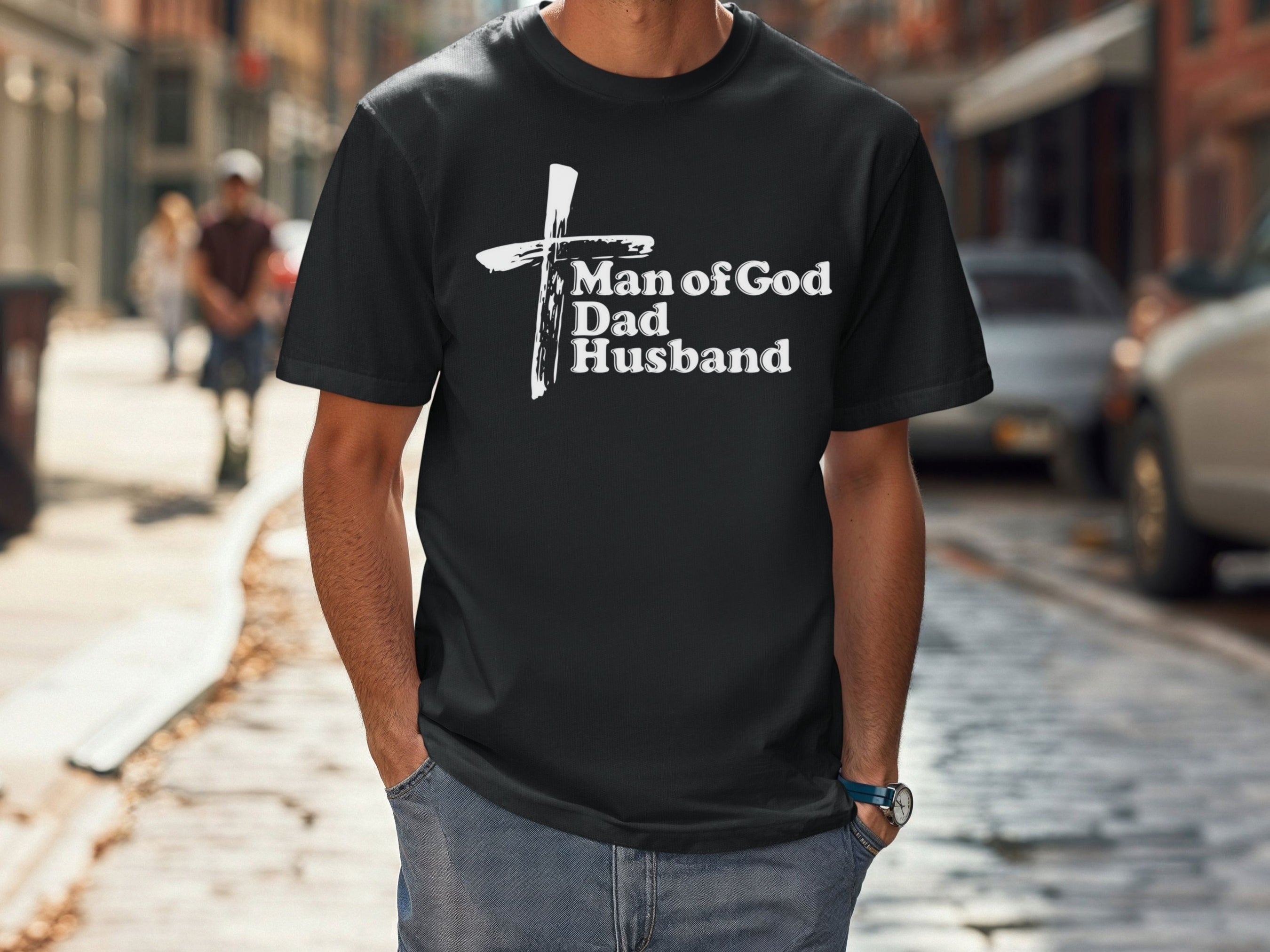 Man of God Dad Husband Unisex Relaxed Fit T-Shirt