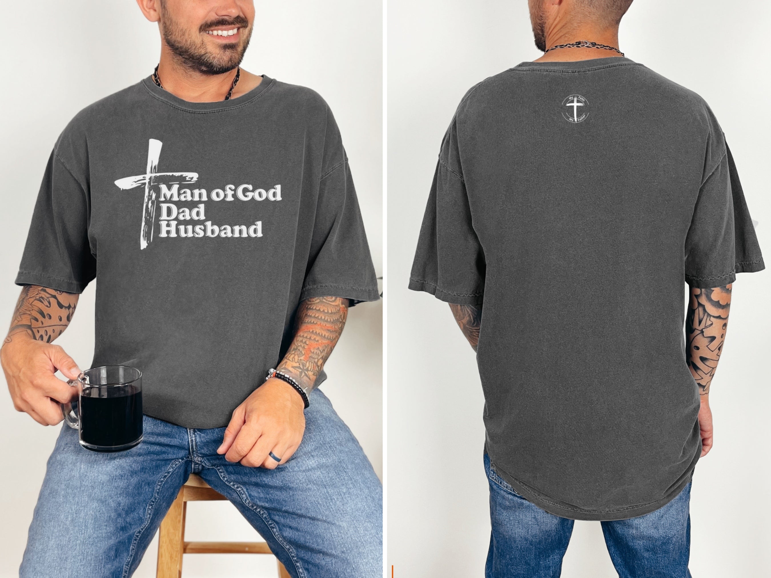 Man of God Dad Husband Unisex Relaxed Fit T-Shirt