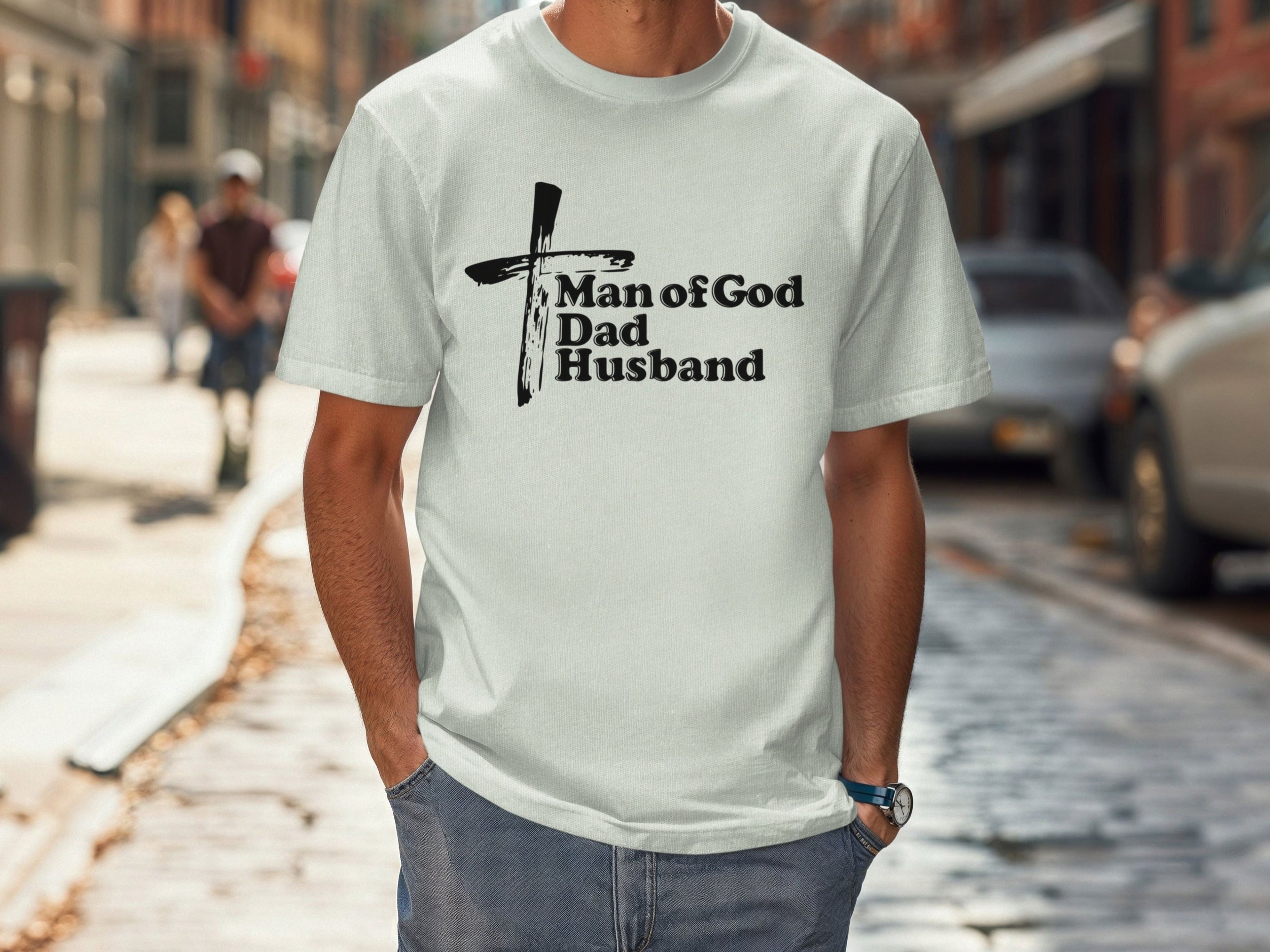 Man of God Dad Husband Unisex Relaxed Fit T-Shirt