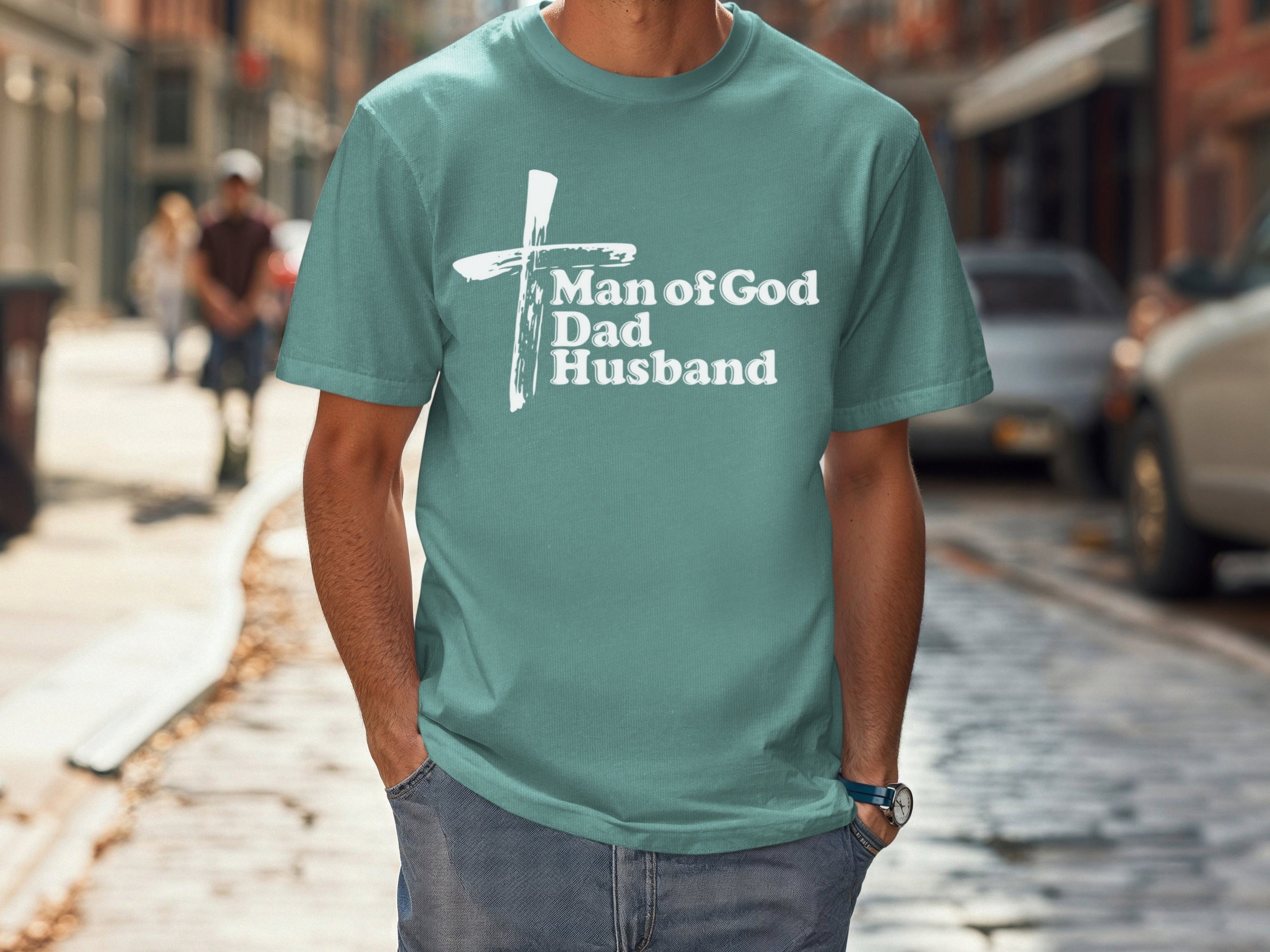 Man of God Dad Husband Unisex Relaxed Fit T-Shirt
