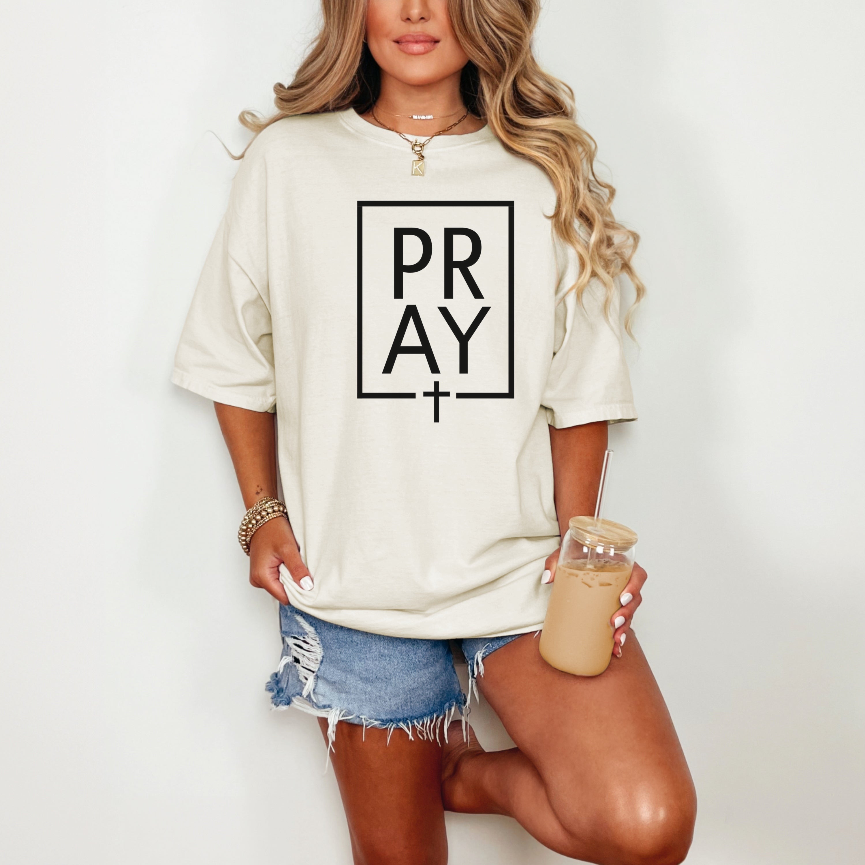Pray +Cross Unisex Relaxed Fit T-Shirt
