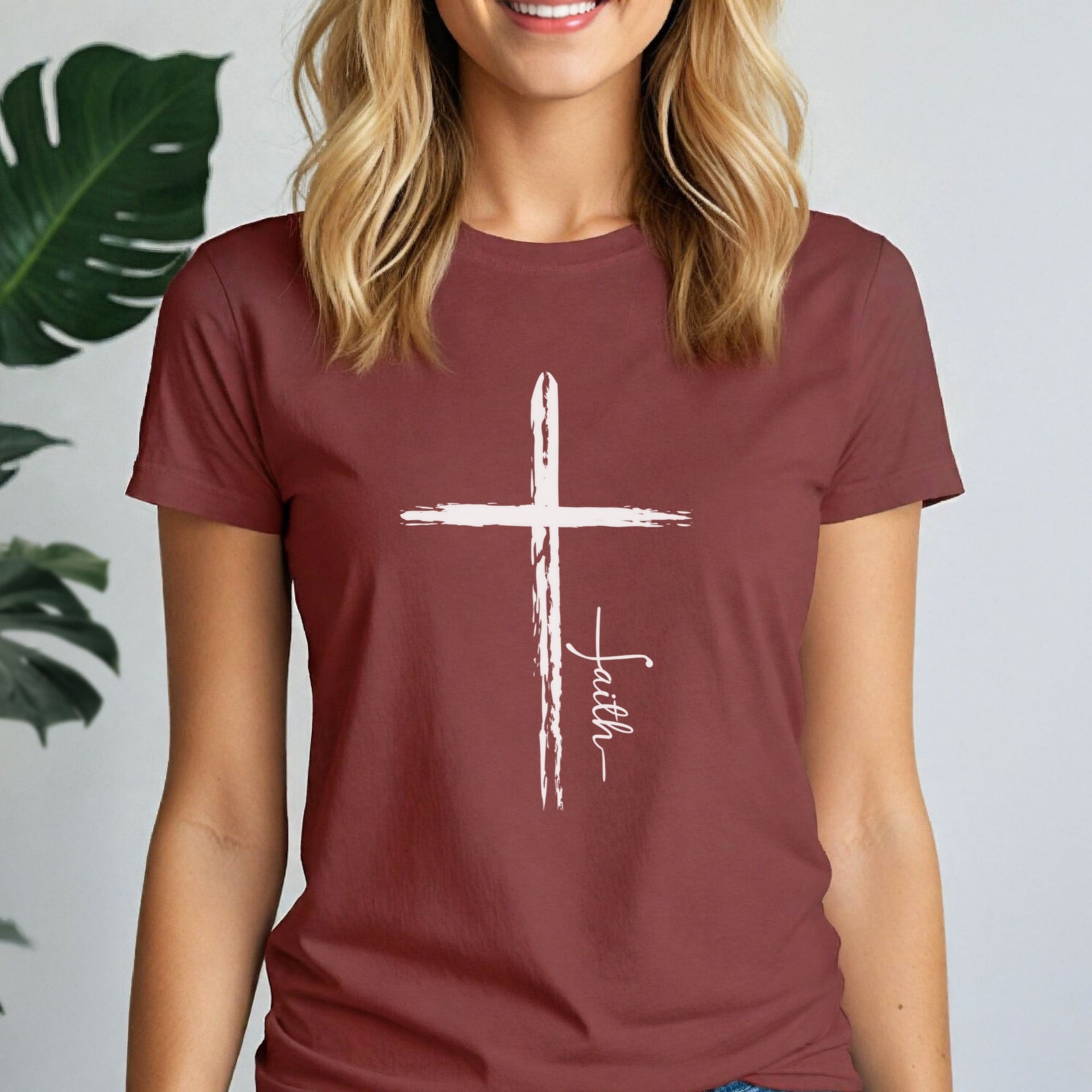 Cross With Faith Women's Tee - My Faith My Father