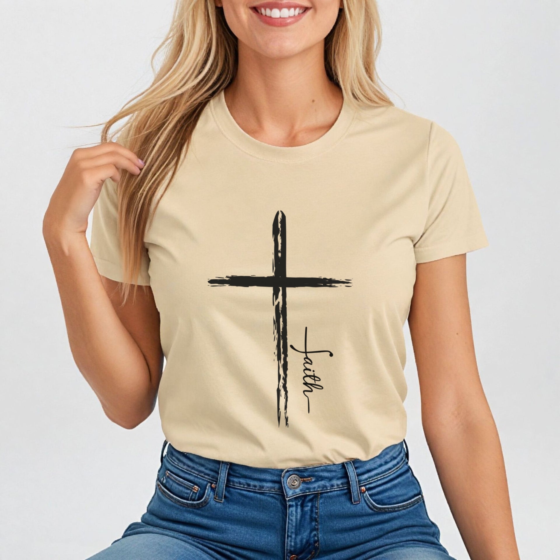 Cross With Faith Women's Tee - My Faith My Father