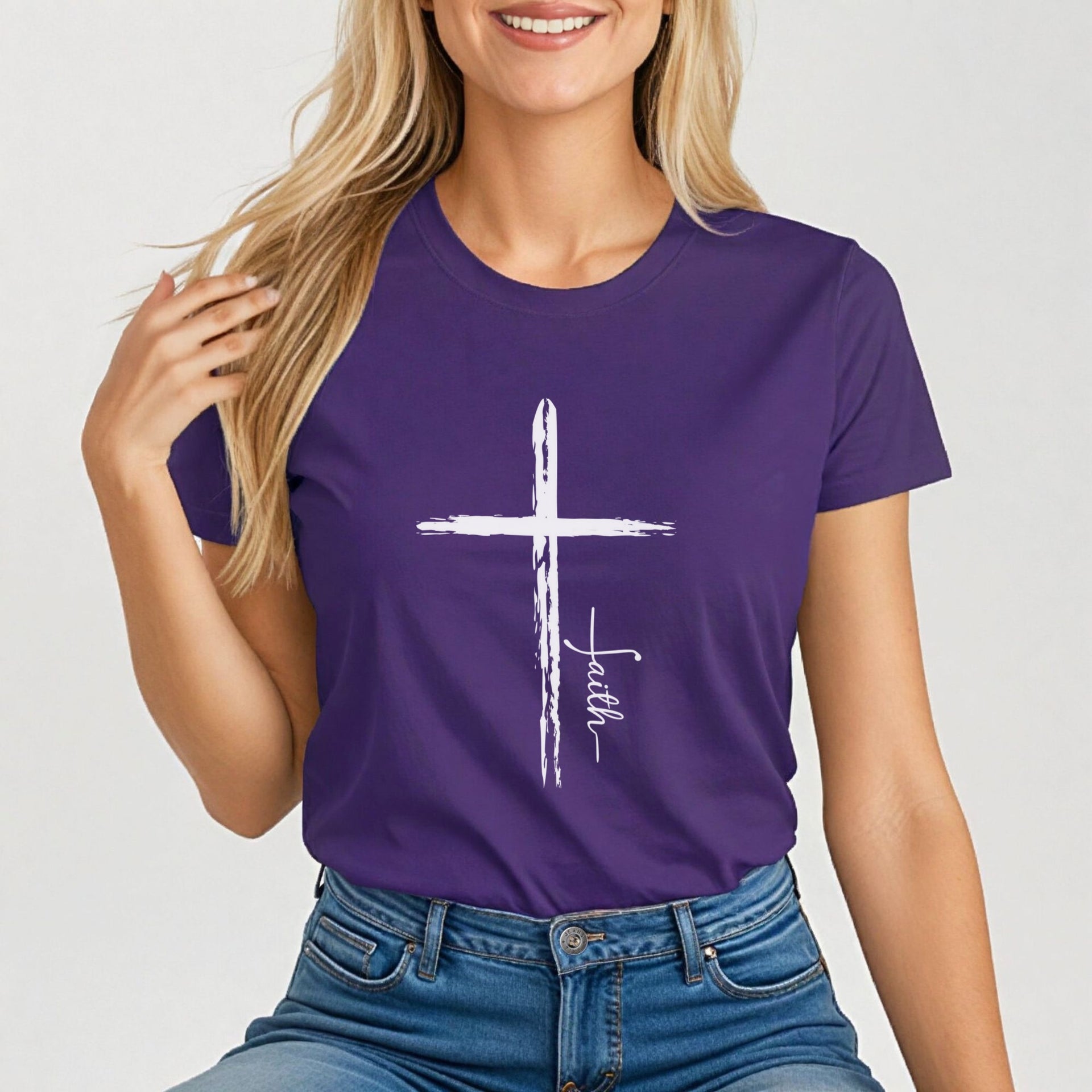 Cross With Faith Women's Tee - My Faith My Father