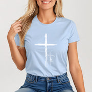 Cross With Faith Women's Tee - My Faith My Father